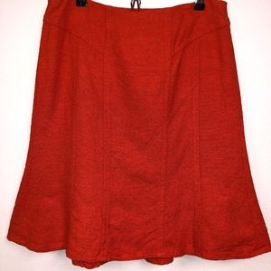 Orange Mid-length Skirt